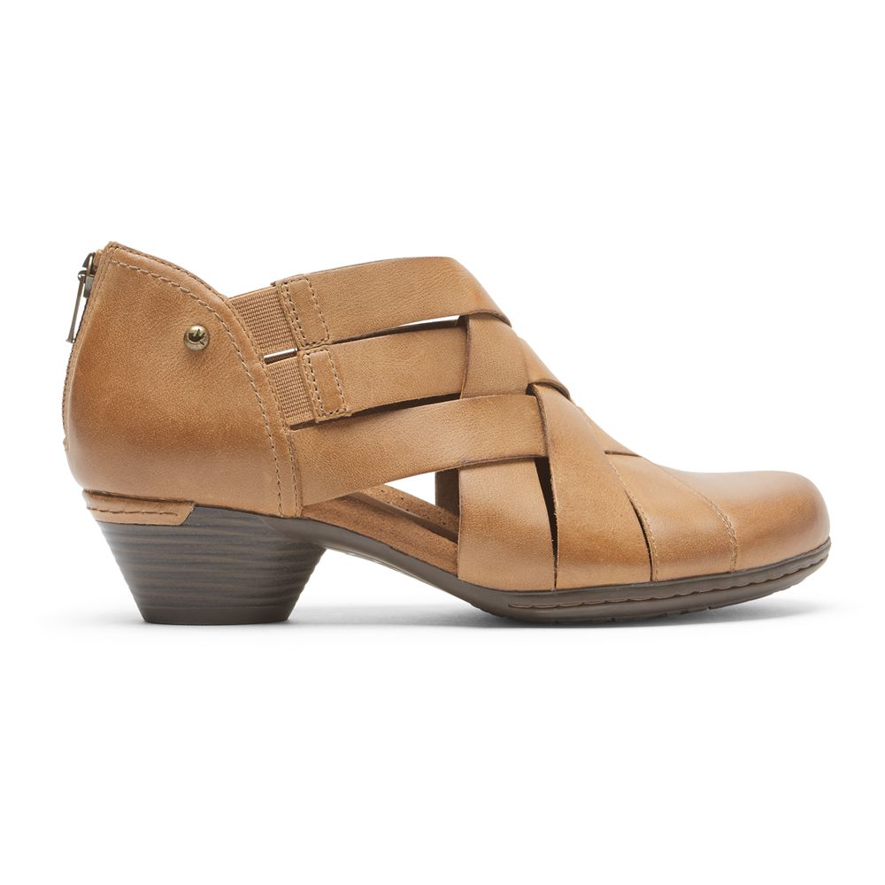 Botins Rockport Cobb Hill Laurel Woven Senhora - Marrom ( 082-LHYCTG )